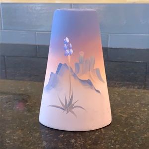 Indian hand painted ceramic vase